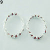 1 Pair Simple Shiny Smooth Small Wave Big Wave Hoop Snap Closure Circle Earrings