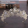 2017 Hot Sale Gold Crystal Tiara Crown For Wedding Hair Accessories Princess Queen Wedding Crown Rhinestones Bridal Hair Jewelry