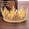 2017 Hot Sale Gold Crystal Tiara Crown For Wedding Hair Accessories Princess Queen Wedding Crown Rhinestones Bridal Hair Jewelry