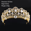 2017 Hot Sale Gold Crystal Tiara Crown For Wedding Hair Accessories Princess Queen Wedding Crown Rhinestones Bridal Hair Jewelry